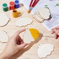 thumbnail image 4 of 1Set 20PCS Shell Wooden Cutout Unfinished Blank Wood Hanging Slices Ornaments Sets with Hole Ropes Pendants for DIY Crafts Wedding Christmas Birthday Themed Party Decoration Painting Arts DIY, 4 of 6