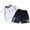Navy, variant on ibiyuan 6t Boys Clothes Round Neck Short Sleeve T Shirt and Shorts 2 Piece Soft Funny Print Little Boy Outfits Size 8,8-9 Years,Navy