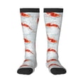 thumbnail image 1 of Fotbe Koi Fish Corals,Spring Summer Calcetas Divertidas Estampadas para Hombre y Mujer, Calcetas de Algodón hasta la Rodilla para Caminar, Correr, Enfermería y Embarazo, 1 of 6