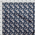 thumbnail image 4 of oneOone Cotton Jersey Blue Fabric Leaves & Flower Sewing Craft Projects Fabric Prints By Yard 58 Inch Wide, 4 of 4