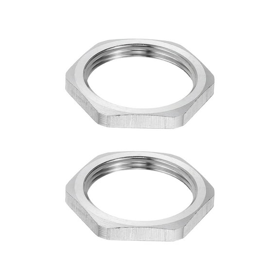 Uxcell M30x1.5x4.5mm Hex Nuts, 2Pcs 304 Stainless Steel Metric Fine Thread Hexagon Thin Lock Nuts Fasteners for Machinery Manufacturing, Industrial Use, 36mm Width
