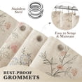 thumbnail image 6 of Lipa Farmhouse Rustic Shower Curtain,Ruffled Linen Shower Curtain with metal hooks,Floral,72" x 72", 6 of 9