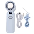 thumbnail image 2 of Ventilador Portátil Handheld, Ventilador de Enfriamiento Bolsillo con 5 Velocidadas, ventiladores personales Portátiles Recargables USB para Mujeres Vijes al Aire Libre, 2 of 7
