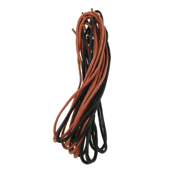 YSNOOWE 4Pairs Comfortable Round Waxed Cotton Shoe Laces for Business Formal and Casual Boots