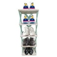 thumbnail image 4 of Dvkptbk Multi Layer Shoe Rack Household Small Shoe Cabinet Economic Dormitory Door Shoe Rack Installation Folding Shoe Cabinet, 4 of 5