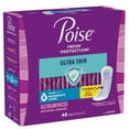 thumbnail image 2 of Poise Serviettes d'Incontinence Ultra Minces pour Femmes, 4 Gouttes, Absorption Modérée, Longues, 48 Unités, 2 of 5