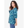 thumbnail image 3 of Roaman's Women's Plus Size Ultimate Long Sleeve V Neck Tee, 3 of 5