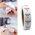 thumbnail image 2 of 500pcs/Roll Round Label Paper Sealing Stickers Roll Decals Handmade Red Heart Prints Decoration for Candy Bag Baking Packaging with Thank You English Word, 2 of 9