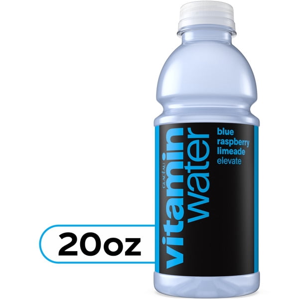 vitaminwater elevate Blue Raspberry Limeade Nutrient Enhanced Water Beverage, Naturally Flavored, 4 Count