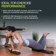 ProsourceFit High Density Half-Round Foam Rollers 12”, 18, 36 Black