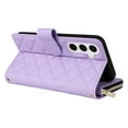 thumbnail image 5 of Compatible for Samsung Galaxy S23 Plus Wallet Case, Crossbody Strap PU Leather Folio Phone Cover, Zipper Handbag Purse with Card Holder Lanyard Flip Stand for Samsung Galaxy S23 Plus, Purple, 5 of 10