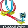 thumbnail image 5 of Hot Wheels Neon Speeders Track Set, Laser Stunt Slamway with 1 Car, Tri-Colored Track, Easy Storage, 5 of 7