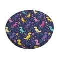 thumbnail image 2 of Lsque Colorful Dinosaur Round Bar chair cushion covers Velvet Fabric Premium Comfort Protects from Scratches and Stains for 14-17 Inch Chair- 12 inch, 2 of 7