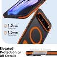thumbnail image 2 of Dteck Case with Screen Protector for Google Pixel 9 Pro XL ,Shockproof Translucent Matte PC Case Compatible with Mag Safe Adjustable Kickstand Military Grade Drop Back Cover,Orange, 2 of 6