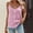 Pink, variant on Summer Tops For Women Sevevn Women's Button Front Cami Top Sleeveless Spaghetti Strap Tank Top for Casual Summer White M