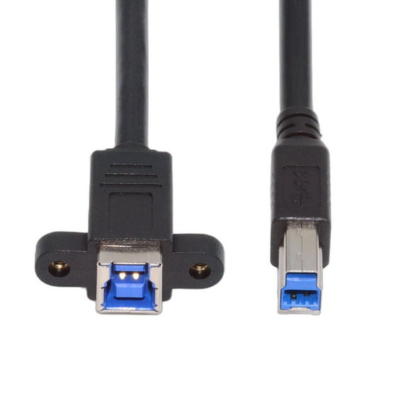 FVH USB 3.0 Type-B Female to USB3.0 Type-B Male Cable Extension 5Gbps for Disk SSD Camera Data 30cm