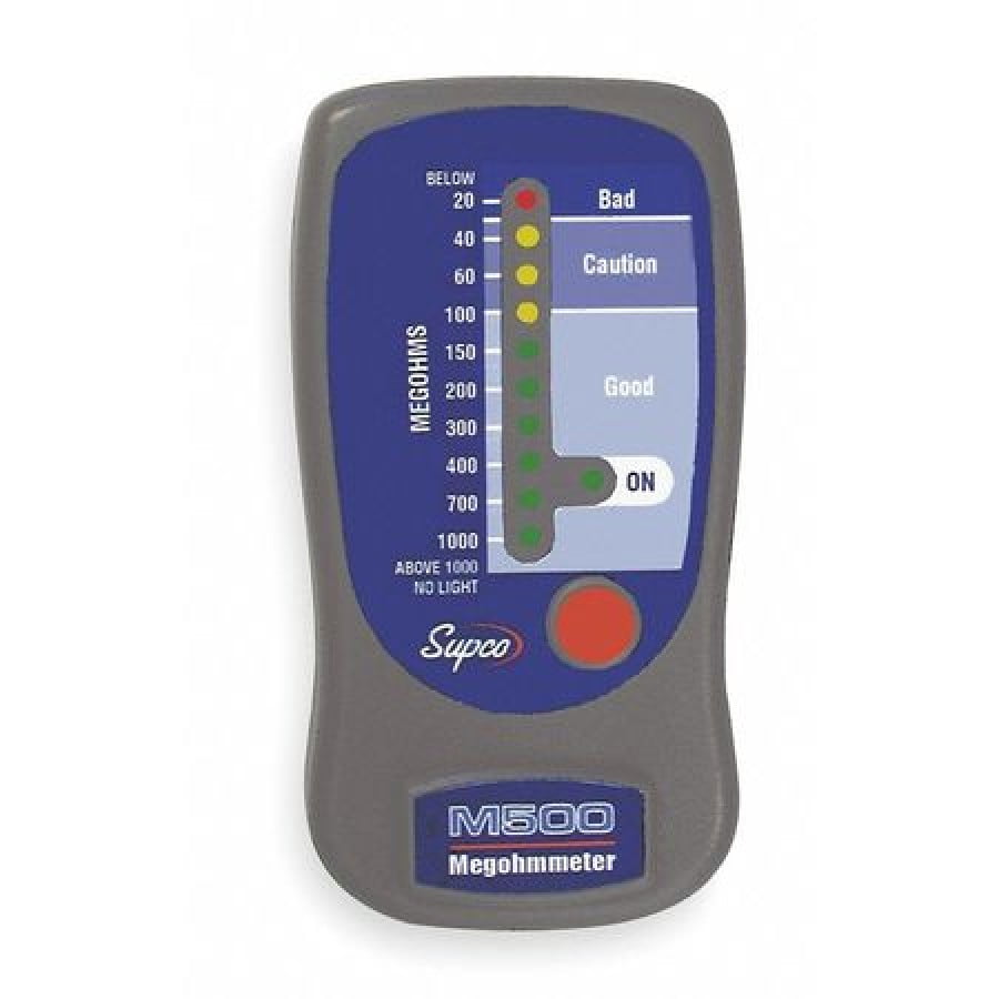 What are acceptable Megger readings with 1000v testing 240v rated