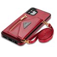 thumbnail image 2 of Dteck Wallet Case for Samsung Galaxy A13 5G with Crossbody Strap,Envelope Flip Leather Magnetic Back Flip Purse Case with Card Holder Zipper Pocket Stand Shoulder Strap for Galaxy A13 4G, Red, 2 of 8