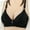 Black, variant on Herrnalise Women's Lace Edge Vertical Stripe Back Bra Padded Bra Wireless Lingerie For women