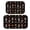 Mushroom and Sun Gothic Pattern, variant on Skull and Hand Gothic Pattern Bath Mat Set Of 2,Non-Slip Rug for Bathroom,Kitchen,Bedroom,Entrance, 30x17 and 23.5x15.7 Inches
