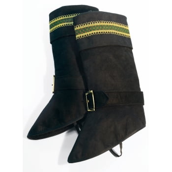 Deluxe Vinyl Boot Tops - DELUXE SANTA BOOT TOPS-BLACK