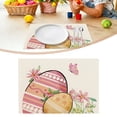 thumbnail image 4 of WUXIAB Paper Table Mat,Seasonal Dining Mat,Easter Theme Mat,Easter Table Cover,12x18 Inch Easter Placemat Set of 4,Two Colorful Easter Eggs Surrounded by Flowers Design,Spring Table Mats, 4 of 4