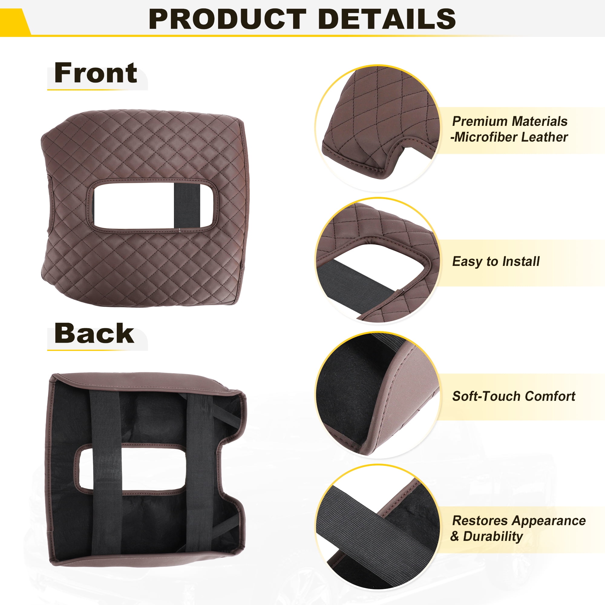 Unique Bargains Center Console Armrest Cover for Chevy