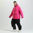 thumbnail image 6 of Rohuuque Men's Ski Jacket Winter Cold Weather Thermal Waterproof Snowboard Coat Windproof Breathable Snow Sports Outerwear Hot Pink, 6 of 9
