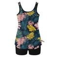 thumbnail image 5 of FDGIU ‌2025 Trendy Women's Floral Tankini Swimwear Set, Modest Athletic Bathing Suit with Shorts, Tummy Control Two Piece Swimsuits for Beach & Pool;High Waisted Swimsuit, 5 of 6