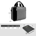 thumbnail image 2 of facefd Storage Carrying Bag Portable Canvas Office Travel Book Case Detachable Shoulder Strap Document Protection Zipper Pouch, 2 of 3
