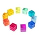 thumbnail image 3 of 100 cubos acrílicos arcoíris para niños pequeños, cubos apilables cognitivos de colores, juego de bloques de construcción, rocas para pecera, relleno, 3 of 10