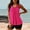 Hot Pink, variant on POTETI Womens Swimsuit Modest Tankini Polka Dots Pleated Beach Summer Ladies Bathing Suits