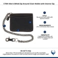 thumbnail image 6 of CTM  Bifold Zip Around Chain Wallet with Interior Zip (Men), 6 of 6