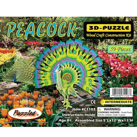 Illuminated 3D Puzzles - Peacock