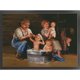 thumbnail image 2 of Cuadros Decorativos Bordado completo hilo de algodón ecológico 11CT impreso familia Kit de punto de cruz ilustraciones Wdftyju de costura negro 4 estilos, 2 of 9