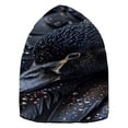 thumbnail image 2 of BZSMCE Winter Beanie Hats Warm Cozy Cap Dark Feather Mystery Pattern, 2 of 7
