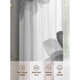 thumbnail image 6 of Gradient Floral Sheer Curtains 108 Inches Long 2 Panels Black Grey Translucent Flower Decorative Light Filtering Semi Sheer Window Curtains Drapes for Bedroom Living Room 52"x108", 6 of 7