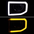 thumbnail image 4 of Spec-D Tuning Glossy Black Projector Headlights + LED Light Bar + 6-LED Bumper Compatible with GMC Sierra Left + Right Pair Headlamps Assembly, 4 of 7