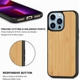 thumbnail image 4 of Solid Wood Phone Case for iPhone 13 Pro Max, Luxurious Natural Wood Grain Case with Drop Tested Shockproof Bumper and Camera Lens Protection Cover for iPhone 13 Pro Max (6.7) MW Bamboo, 4 of 9