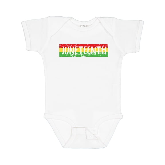 Inktastic Juneteenth Banner in Red Yellow and Green Boys or Girls Baby Bodysuit