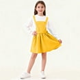 thumbnail image 5 of rd Yellow Kids Girl Boy Loose Fit Skirt One Piece for Child Midi Knee High Casual Overall Elastic Waist Basic Skort 2026 Clothes Fashion 2 Years, 5 of 6