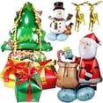 thumbnail image 2 of Globos inflables de aluminio para árbol de Navidad, globo de Papá Noel de pie, caja de regalo, muñeco de nieve, alce, decoración navideña, globos, suministros para fiesta, 2 of 5