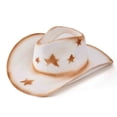 thumbnail image 4 of Sombreros de Sol para Mujeres Unisex Vintage Estilo Occidental Sombrero de Sol Protector Solar Respirable Sombrero de Cuerda Ajustable, 4 of 8