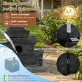 thumbnail image 2 of HOMEDIARY 4-Tier Outdoor Water Fountain, 29.7" L Rustic Rock Waterfall Fountain with LED Lights, Stone Texture Floor-Standing Resin Water Feature with Realistic Moss Accents for Patio, Porch & Indoor, 2 of 7
