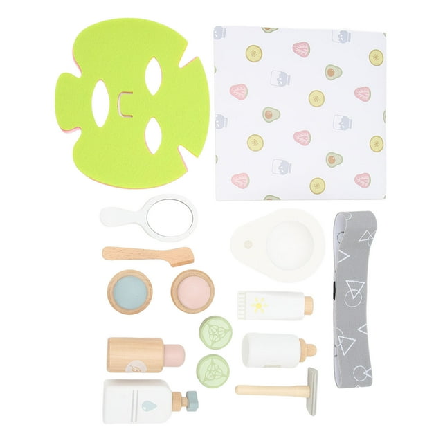 Role Play Cosmetic Set,Children Make Up Set Children Cosmetic Toy Set Wooden Cosmetic Set Toys Seamless Integration