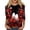 Red, variant on Womens Casual Halloween 3/4 Sleeve Crew Neck Tee Shirts Pumpkin Shirts Thanksgiving Fall Tops