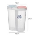 thumbnail image 2 of braveheart Plastic Divided Box Organizer Clear BPA Free Plastic Case Storage Container 2500ml Oval, 2 of 9