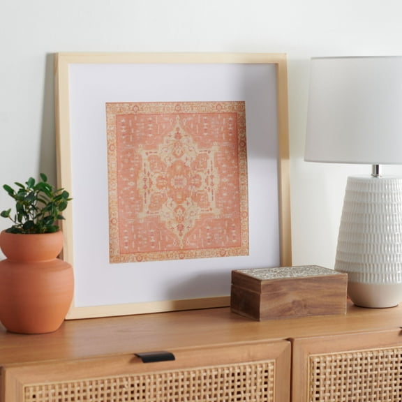 SAFAVIEH Ishtar 18 in. Framed Textile Wall Art, Terracotta