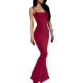 thumbnail image 1 of ORUYROP Robe Maxi Moulante pour Femmes Aguichant à Bretelles Spaghetti Sans Manches Moulante Longue 2023, 1 of 7