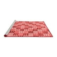 thumbnail image 2 of Ahgly Company Machine Washable Indoor Round Abstract Red Modern Area Rugs, 4' Round, 2 of 4